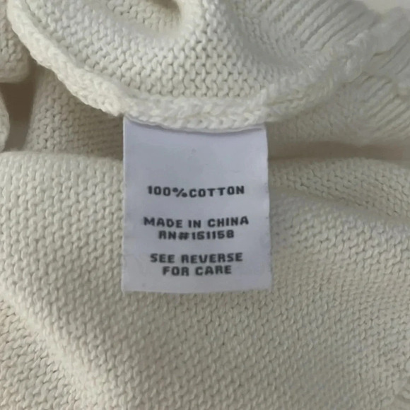 525 NWOT Cotton Sweater String and Puff Sleeve Detail, Size XL - Picture 9 of 10